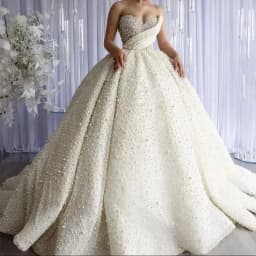 2026 Dubai Luxury Pearls Beading Sweetheart Ball Gown Wedding Dresses Princess Sleeveless Bride Gowns Vestido De Noiva Custom
