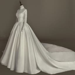 Customized Muslim Elegant High-Neck Appliques Long Sleeves White Wedding Dress 2026 Ball Gown Floor Length Sweep Bridal Gown