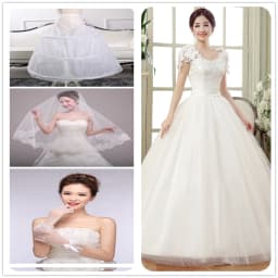 White One-Shoulder Floor-Length Wedding Dress Korean Style with Flowers for plus Size Pregnant Women Lightweight Chiffon