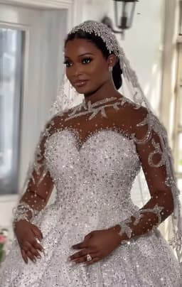 Customized African Ball Gown Luxury High Quality Wedding Dresses Long Sleeve Bride's Gowns Bridal Bride Gown Vestidos De Novia