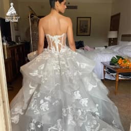 Aurora Customized Wedding Dresses Elegant Sweetheart Neck Sleeveless Flower Zip Bridal Gowns White A-Line Tulle Wedding Gowns