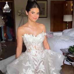 Aurora Customized Wedding Dresses Elegant Sweetheart Neck Sleeveless Flower Zip Bridal Gowns White A-Line Tulle Wedding Gowns