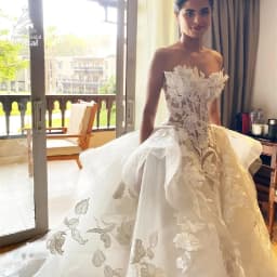 Aurora Customized Wedding Dresses Elegant Sweetheart Neck Sleeveless Flower Zip Bridal Gowns White A-Line Tulle Wedding Gowns