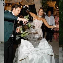 Civil Wedding Dresses 2026 Strapless Bridal Mini Dress Appliques Straight Lace Backless Short Vestido De Novia Corto Customized