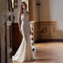 Customized Halter Neck Sleeveless High Quality Lace Mermaid Wedding Dress Backless Zipper Custom Bridal Gowns Vestido De Novia