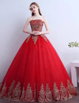 2026 New Ball Gown Lace Tulle Red Wedding Dress With Tail Chinese Pattern Style Cheap China Embroidery Bridal Gown Customized