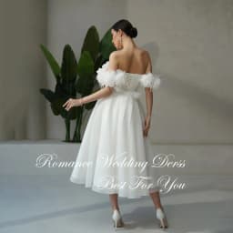 Princess Pleat Sweetheart Flowers A-Line Wedding Dress Women Off The Shoulder Backless Bridal Gown Vestidos De Novia Customized