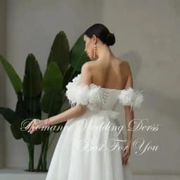 Princess Pleat Sweetheart Flowers A-Line Wedding Dress Women Off The Shoulder Backless Bridal Gown Vestidos De Novia Customized