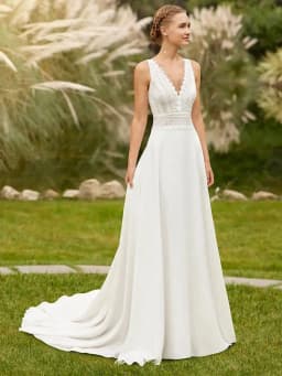 New Summer Wedding Dresses Beach 2024 Bridal Gowns Boho Lace Bride Dress Sleeveless Wedding Gowns V Neckline Back Out Customized