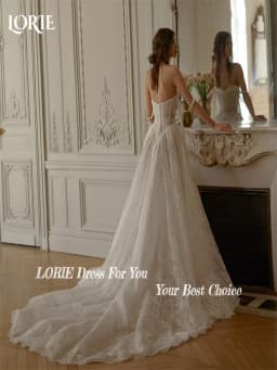 LORIE Bohemia Wedding Dresses Lace Sweetheart Flower Appliques Lace Bridal Gown A-Line Beach Boho Wedding Party Dress customized