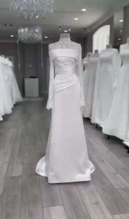 QICHE Satin Muslim Wedding Dresses High Neck Lace Full Sleeves Bride Gowns Dubai Modest White Long Bridal Dress Customized