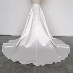 Satin Bridal Detachable Long Train Wedding Removable Skirt for Dresses Waistband Party Overskirt