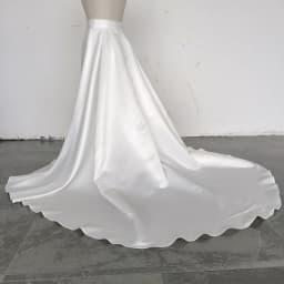 Satin Bridal Detachable Long Train Wedding Removable Skirt for Dresses Waistband Party Overskirt
