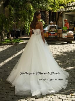 SoDigne A-line Lace/Tulle Wedding Dresses Off Shoulder Sleeveless Bridal Dress 2026 Bride Gown Vestidos De Novia Customized