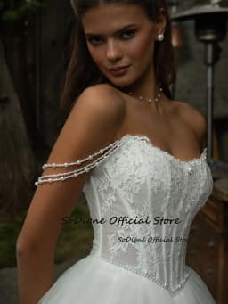SoDigne A-line Lace/Tulle Wedding Dresses Off Shoulder Sleeveless Bridal Dress 2026 Bride Gown Vestidos De Novia Customized