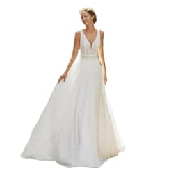 2024 Customized Wedding Dresses Lace Boho Bridal Gowns Beach Sleeveless Bride Dress V Neckline Wedding Gowns White Back Out