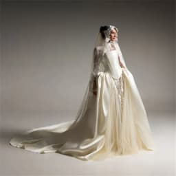 Vestido De Novia Desmontable 2 En 1 Lace Wedding Dress Satin Vestidos Para Boda Por La Iglesia Corset Long Sleeve Vintage Noiva