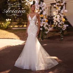 Customized Aviana Spaghetti Strap V-Neck Mermaid Wedding Dress Backless Tulle Appliques Embroidery Sweetheart Vestidos De Novia