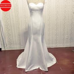 Simple White Satin Wedding Dresses For Women 2026 Bride Gown Sweetheart Mermaid Vestido De Novia Cheap Suknia Ślubna Lace Up