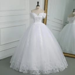 New Off The Shoulder Lace Wedding Dress Applique Bride Dress With Train Ball Gown Princess Classic Wedding Gowns Customized