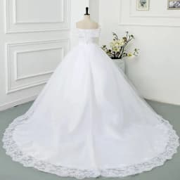New Off The Shoulder Lace Wedding Dress Applique Bride Dress With Train Ball Gown Princess Classic Wedding Gowns Customized