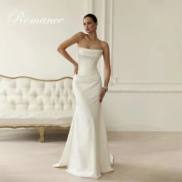 Elegant Pleat Strapless Mermaid Wedding Dress Women 2026 Sleeveless Lace-up Backless Bridal Gown Vestidos De Novia Customized