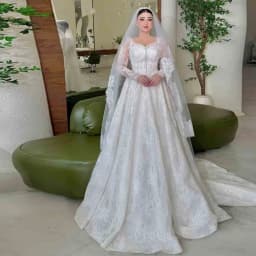 Customized Elegant Dubai Bridal Gown Sweetheart Mesh Sleeve Lace Wedding Dress 2026 Corset Bodice Vestidos De Novia