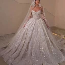 Customized Wedding Dresses Sequins Pearls Lace Bridal Ball Gowns Strapless Sleeveless Princess Bride Dress Vestidos De Novia
