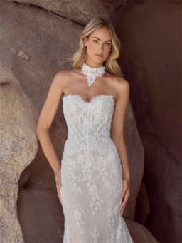 Customized Sweetheart Neckline Detachable Long Sleeves Mermaid Wedding Dress Open Back Zipper Floor Length Sweep Train Gown 2026