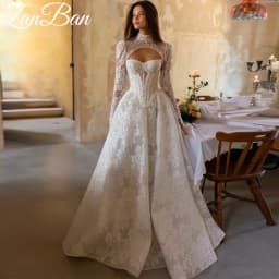 ZanBan Exquisite A-line Wedding Dress 2026 Sweep Train Princess Waistline Coat Pleat Bridal Gown Vestidos De Novia Customized