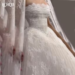 LORIE Sexy Lace Strapless Wedding Dresses Pleats Appliques Sweetheart A-Line Lace Customized Plus Bridal Gown vestidos de novia