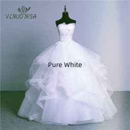 Fashion Classic Real Photo Appliques Vintage White Pearls Wedding Dresses 2024 Vestidos De Noiva Bridal Gown Plus Size Strapless