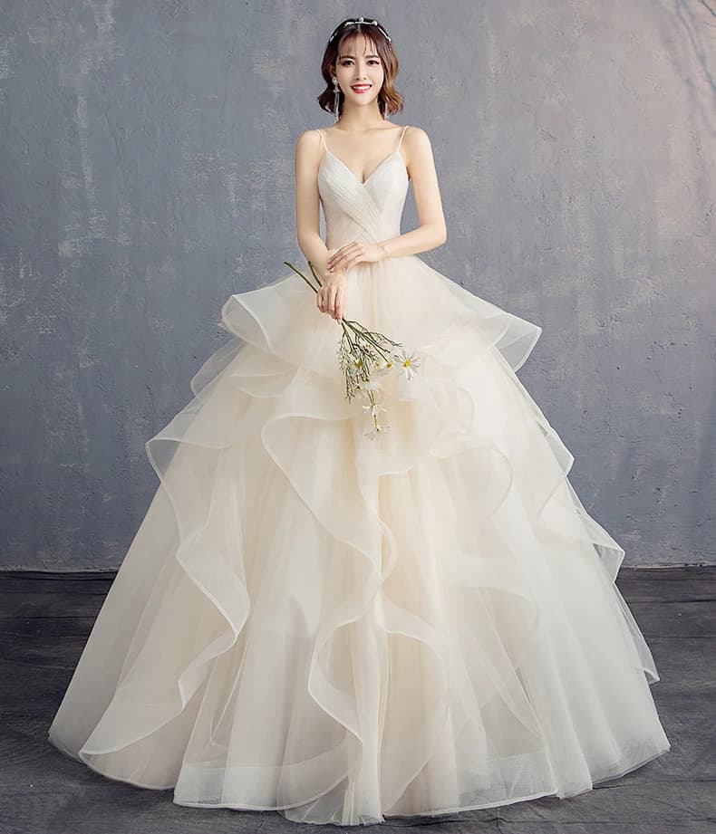 Customized Wedding Dresses New Wedding Gown for Bride Plus Size Wedding Dress Vestido Da Noiva Lace Up