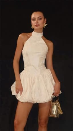 Rebecca Customized Luxe Print Bud Skirt Wedding Dresses Halter Neck Backless vestidos de novia Sleeveless Mini After Party 2026