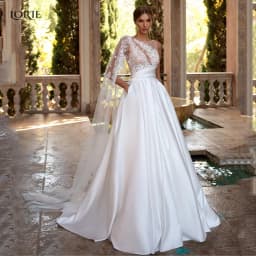 LORIE Sexy Bohemia Wedding Dresses Vintage A-Line Lace Backless Bridal Dress Applique Strap Ribbon Princess BrideGown Customized