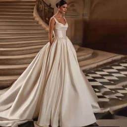 Pearls A-Line Wedding Dresses Straps Sweetheart Long Train Bridal Gowns Lace Up Back Customized 2025