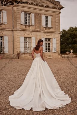Paloda Vintage Sleeveless Wedding Dresses Bridal Gown with Flowers Boat Neck Engagement Party Robe De Mariee Plus Customised