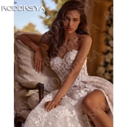 RODDRSYA Vintage Wedding Dresses Elegant Bridal Gowns Lace Long Sleeves Open Back A Line Bride Dress Customized Robe De Mariée