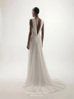 Sevintage Bohemian Chiffon Wedding Dresses Dark V-Neck Sleeveless Bridal Gowns Backless Pleated Lace A-Line Wedding Gowns Custom