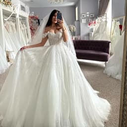 Vintage Lace Applique Wedding Dress A-Line Shiny Off Shoulder Sweetheart Bridal Gown Princess Backless Bride Gown Customized