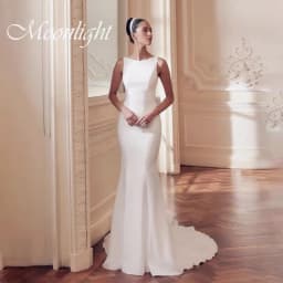 Simple O-Neck Mermaid Wedding Dress 2026 Sleeveless Bow Open Back Buttons Sweep Train Bridal Gown Vestidos De Novia Customized