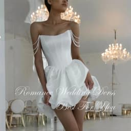 Modern Pleat Satin Short Ball Gown Wedding Dress Boat-Neck Off The Shoulder Above Knee Open Back Vestidos De Novia Customized