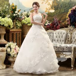 VLNUO NISA Vestido De Noiva Strapless Sleeveless Wedding Dresses Long Train Embroidery Sequined Princess Plus Szie Bridal Gown
