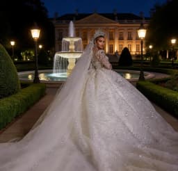 Customzie Graceful Luxurious Ball Gown Wedding Dresses V Neck Long Sleeve Robe De Mariee Lace Beade d Princess