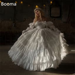 Booma A-LineOff The Shoulder Classic Long Lace Elegant Wedding Dresses Pleat Brides Gown Custom Made 2025