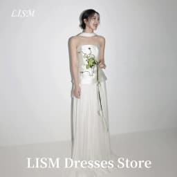 LISM Elegant Korea Wedding Dresses With Scalf Photo Shoot Soft Tulle Floor Length Elegant Bridal Gowns웨딩드레스 Customized Corsets
