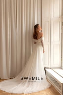 BM Bridal Fashion Sequin 2026 Wedding Dressing Detachable Train Off the Shoulder Zipper Vestidos De Novia Plus Size Customized