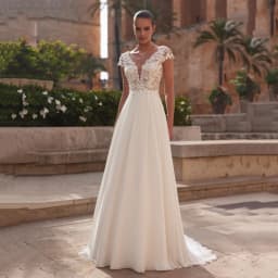 Boho A-Line Lace Wedding Dresses Bride 2026 Women's Wedding Gown Cap Sleeve V-Neck Backless Luxury Lace Bridal Dress Customized