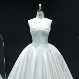 Sharon Said Elegant Sweetheart Off White Satin Wedding Dress for Women Luxury Long Train Corset Simple Bride Dress SW010