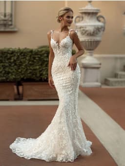 LORIE Exquisite Lace Mermaid Wedding Dresses vestido de novia Spaghetii Strap Bridal Gowns Appliqued LaceWedding Gowns Customizd